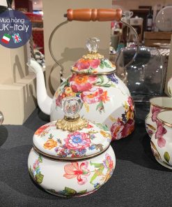 MacKenzie Child hũ đường hoa lá nền trắng