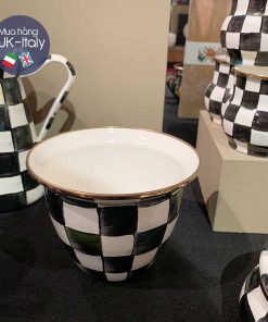 MacKenzie Childs âu nhỏ kẻ đen trắng caro