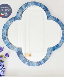 Gương hoa 4 cánh xanh may mắn handcraft UK
