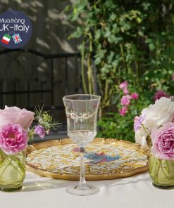 Bộ 6 ly vang hoạ tiết nơ xưa Anh