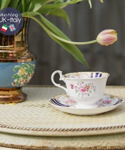 Bộ trà duo cổ Ridgway vẽ hoa Tulip c.1830
