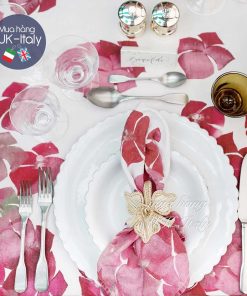 Khăn trải bàn cẩm tú cầu hồng