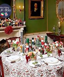 Khăn bàn lễ tết đỏ xanh