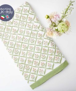 Khăn bàn xanh hồng