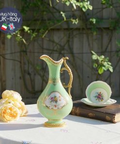 Lọ hoa cổ xanh có quai Coalport