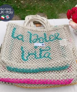 Túi đay La Dolce Vita xanh ngọc biển