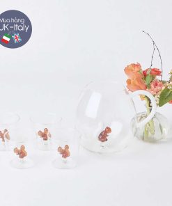 Bộ ly thuỷ tinh với sóc