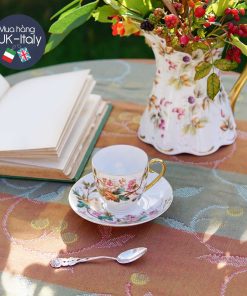 Bộ trà 1 người cổ Anh hoa hồng và cành bụi