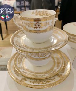 Bộ tách Wedgwood hồng vàng c.1920