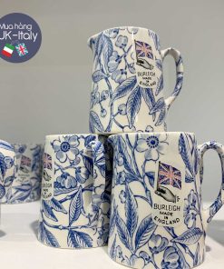 Gốm xanh trắng Burleigh hoa xuân - Bình rót nhỏ