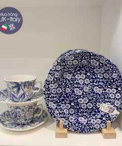 Gốm xanh trắng Burleigh hoa xuân - Đĩa