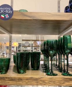 Ly thuỷ tinh xanh thông vân