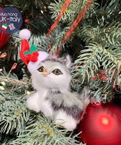 Treo mèo lông đội mũ