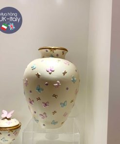Lọ hoa Villari đắp nổi bướm vàng ban mai