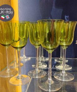 Ly vang pha lê xanh Áo c.1940 (set 11 ly)