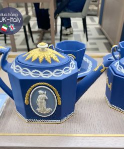 Bộ trà 2 người Wedgwood Jasperware mạ 22kt hiếm