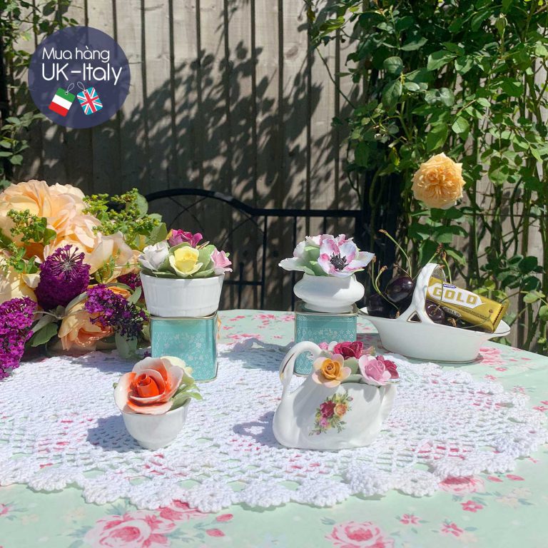 Hoa sứ thu mẫu đơn Royal Albert, hoa hồng Coalport (4 mẫu lựa chọn)