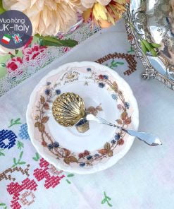 Lọc trà mạ bạc phủ 22kt mạ vàng Mappin Webb hiếm