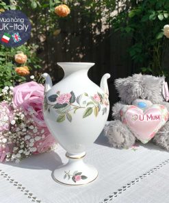 Lọ hoa hồng Wedgwood Hathaway 2 quai nhô