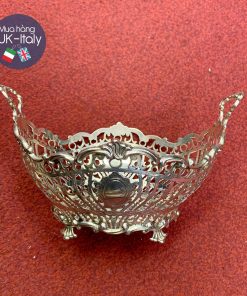 Giỏ bạc dải hoa văn đẹp hiếm cổ