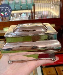 Hộp bạc đựng trà thời Victorian kiểu 3