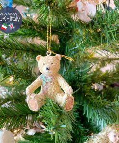 Treo trang trí gấu kem vàng Victorian