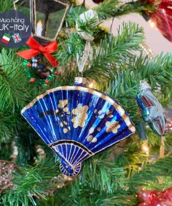 Treo quạt xanh hoa vàng