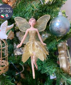 Treo trang trí cô tiên váy vàng nhũ 1