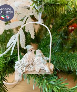 Treo trang trí đôi chim tuyết trên đu