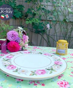 Đĩa đựng bánh hoa hồng Royal Worcester c.1983