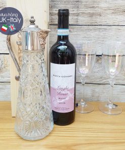 Bình thở rượu decanter thần nho hình trụ thon