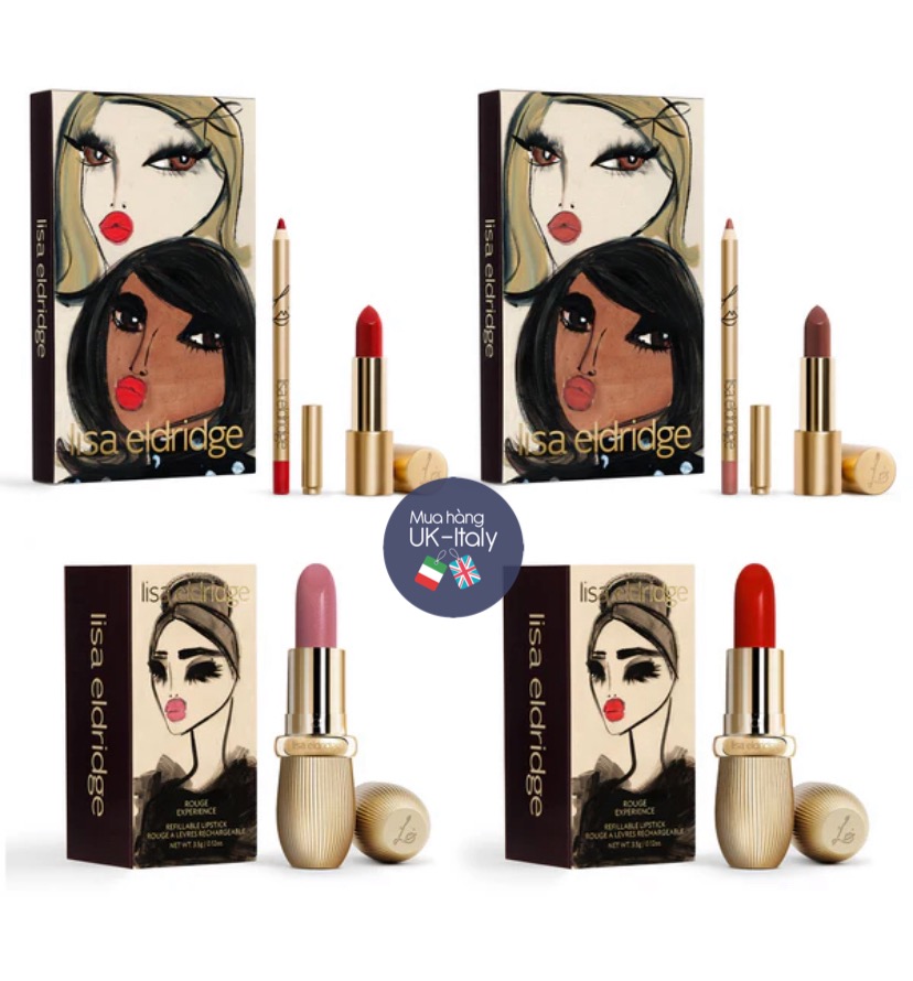 Set son và chì kẻ môi Lisa Eldridge Holiday Kit