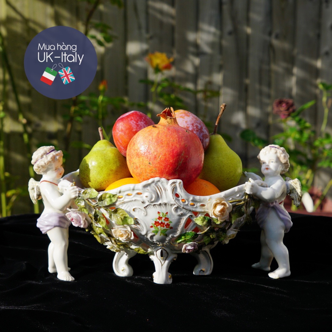Giỏ thiên thần đựng hoa quả cổ Đức